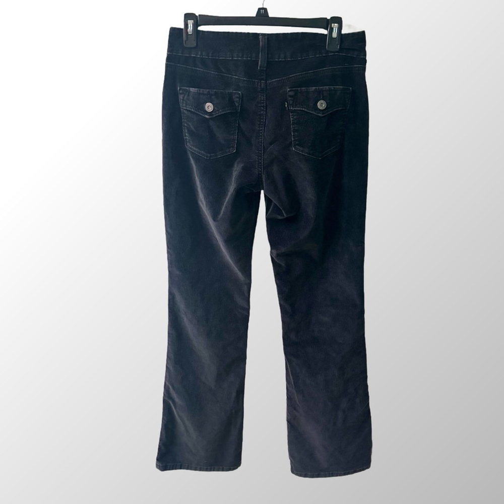 Levi's black cotton corduroy 526 slender bootcut pants woman's size 6 - Picture 2 of 7